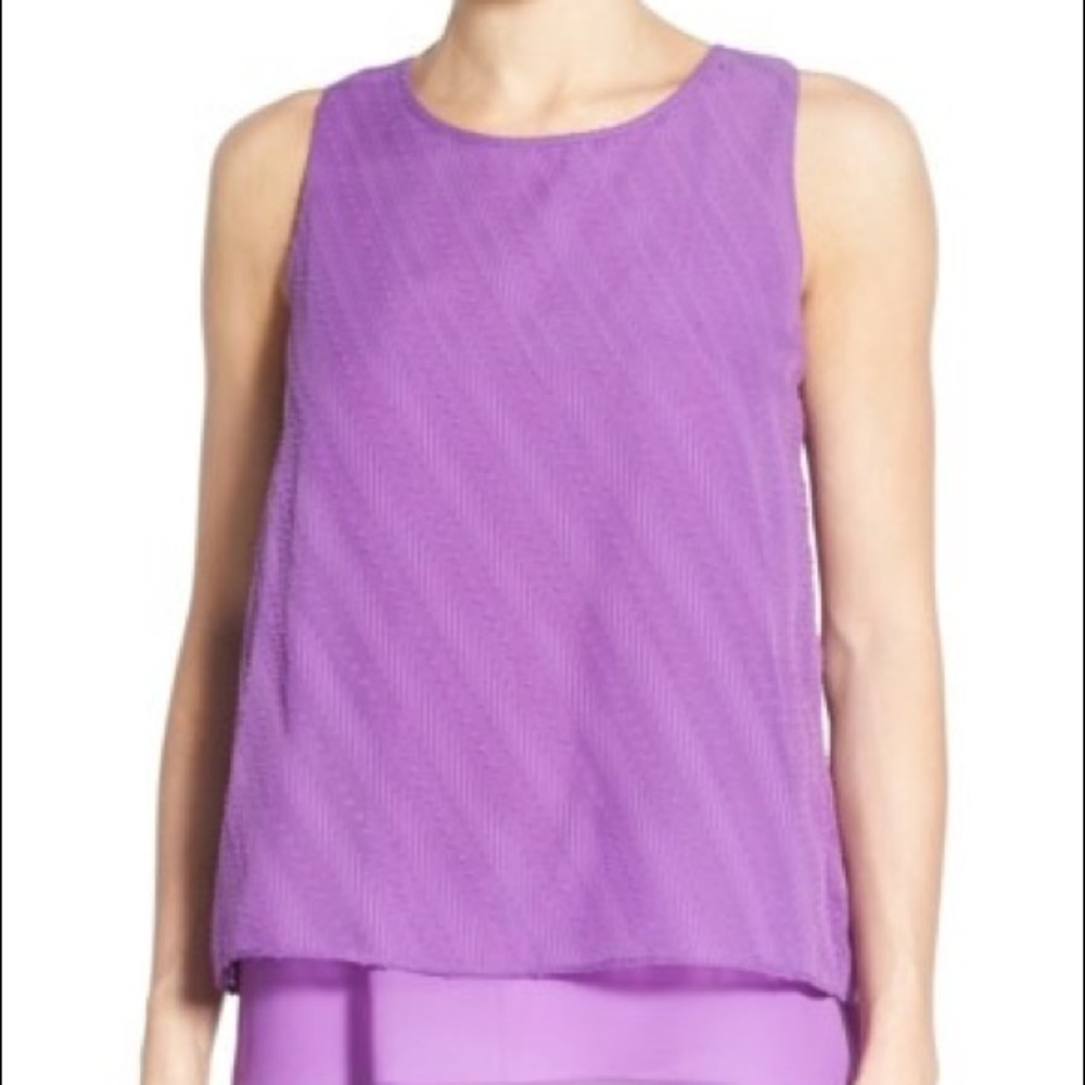Bobeau Tiered Split Back Tank